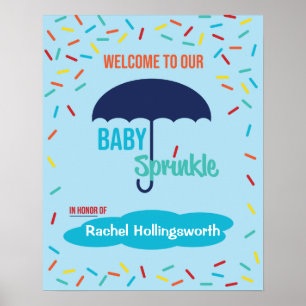 Baby Shower Sprinkle Welcome Poster Sign