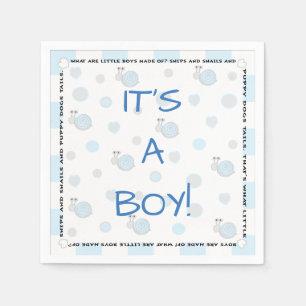 Baby Shower Standard Napkin "Snips & Snails"