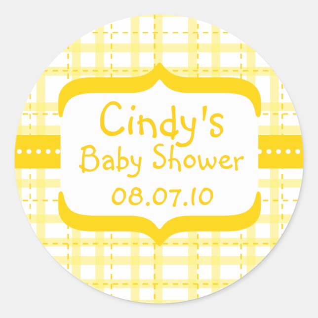 Baby Shower Sticker (Front)