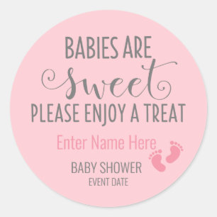 BABY SHOWER STICKER   Babies are Sweet favour