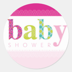 BABY SHOWER STICKER :: baby patterned letters 3