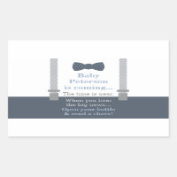Baby Shower Sticker, Little Man, Bow Tie