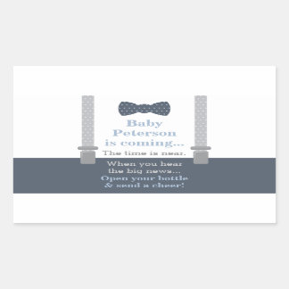 Baby Shower Sticker, Little Man, Bow Tie Sticker