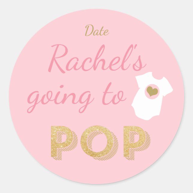 BABY SHOWER STICKER | PASSER À POP (Devant)
