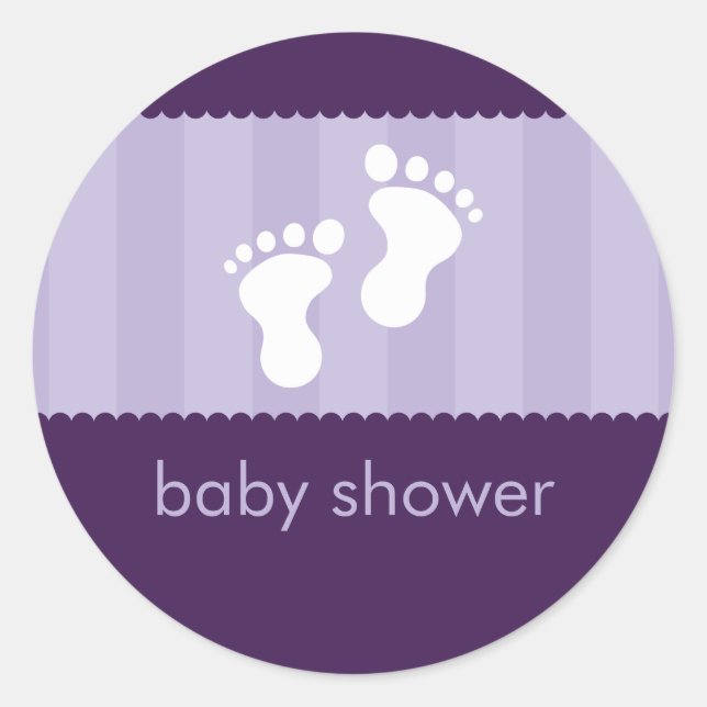 BABY SHOWER STICKER :: pieds heureux 15 (Devant)