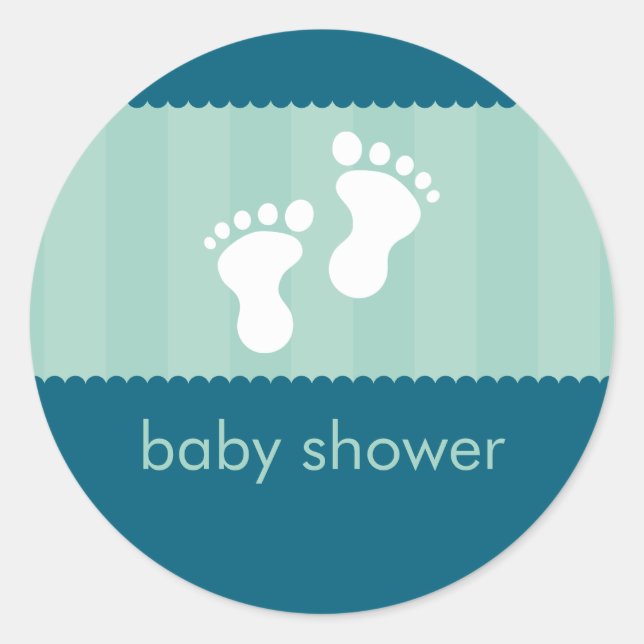 BABY SHOWER STICKER :: pieds heureux 9 (Devant)