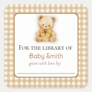 Baby shower Sticker Plush Teddy Bear