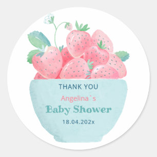 Baby Shower Sticker Strawberry