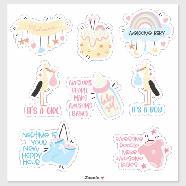 Baby Shower Stickers (Sheet)
