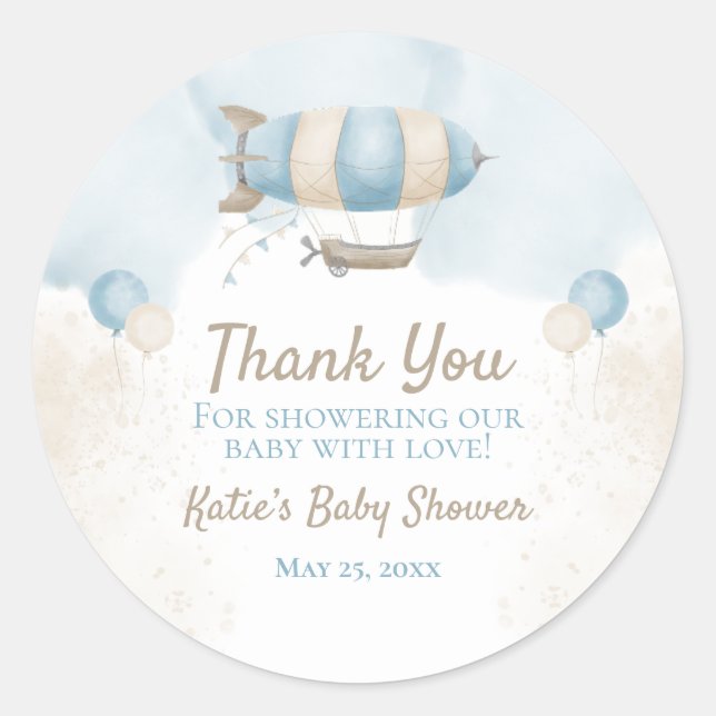 Baby Shower Stickers Party Favours Supplies (Front)