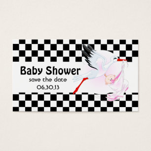Baby shower Stork et Checkerboard Enregistrer la d