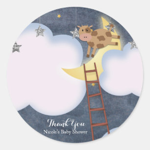 Baby Shower Storybook Nursery Rhyme Custom Favour Classic Round Sticker