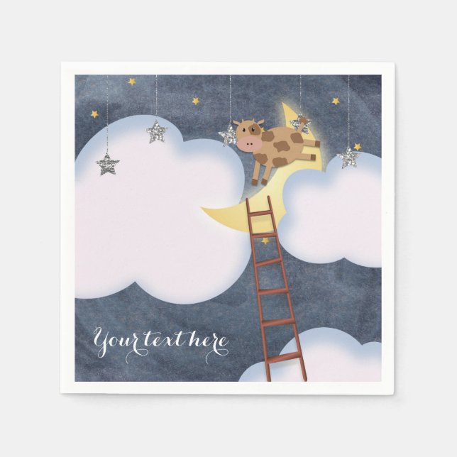 Baby Shower Storybook Nursery Rhyme Custom Party Napkin (Front)