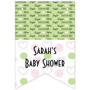 Baby Shower "Sugar and Spice," Swallowtail Banner