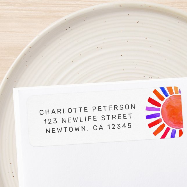 Baby Shower Sun Return Address (Creator Uploaded)