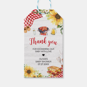 Baby shower Sunflower BBQ Favoriser les étiquettes