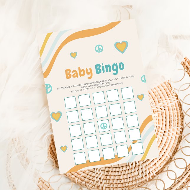 Baby shower super Bingo Cadeau Retro Carte de jeu (Créateur téléchargé)