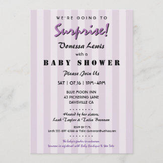 Baby shower surprise Invitation neutre genre