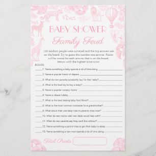 Baby shower Survey dit carte de jeu