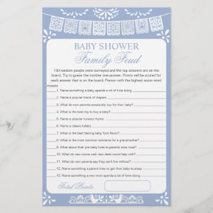 Baby Shower Survey Says Game Card