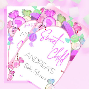  Baby Shower Sweet Child Candy Colourful Invitatio Invitation