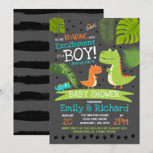 Baby shower T-Rex Invitation Baby shower Dinosaur
