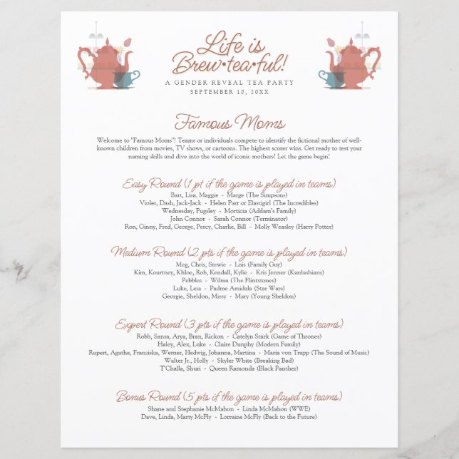 Baby Shower Tea Party Cute Minimalist Boho Neutral (Front)