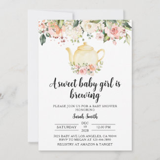 Baby shower Tea Party Invitation