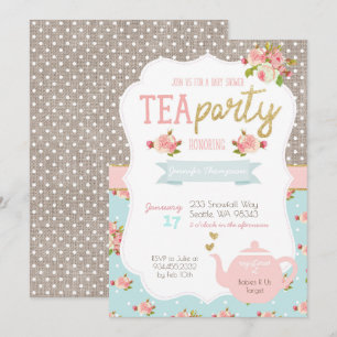 Baby shower Tea Party Invitation
