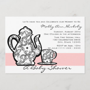 Baby Shower Tea with Changable Colour Invitation