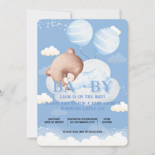 BABY SHOWER TEDDDY BEAR INVITATION