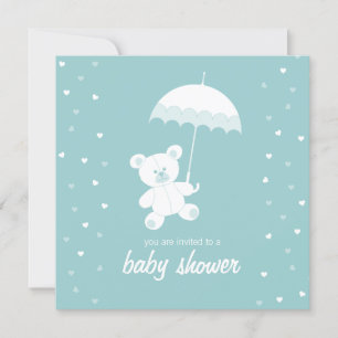 Baby shower Teddy Bear Blue / Toute invitation en 
