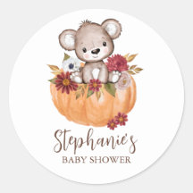 Baby Shower Teddy Bear Pumpkin Fall