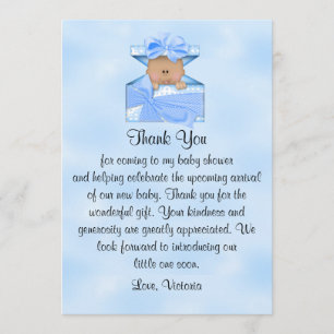 Baby Shower Thank You Baby Boy Invitation