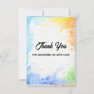 Baby shower thank you card for Baby Boy