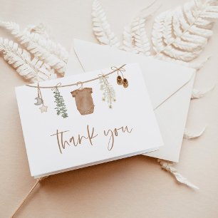 Baby Shower Thank You Card, Gender Neutral Baby Card