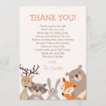 Baby Shower Thank You Card Woodland<br><div class="desc">♥ A cute and fun baby shower thank you card to thank your guests!</div>