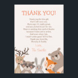 Baby Shower Thank You Card Woodland<br><div class="desc">♥ A cute and fun baby shower thank you card to thank your guests!</div>