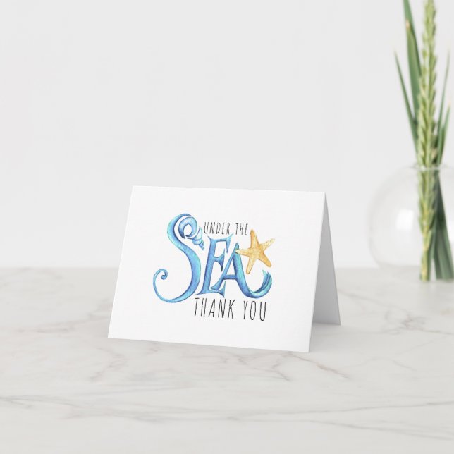 Baby Shower Thank You Cards Sea (Front)