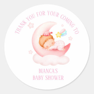 Baby shower thank you classic round sticker