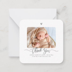 Baby Shower Thank You DIY Color Script Note Card