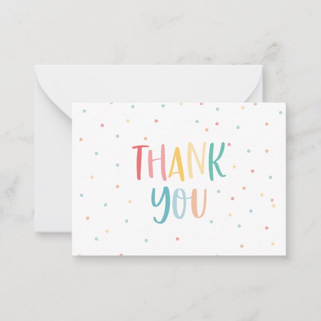 Baby shower thank you favour gift card (Front)