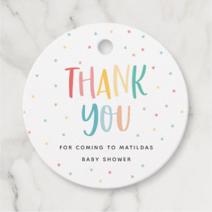 Baby shower thank you favour gift favour tags