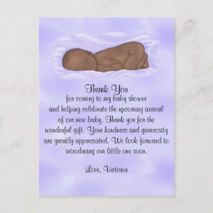 Baby Shower Thank You Gender Neutral Ethnic Postcard