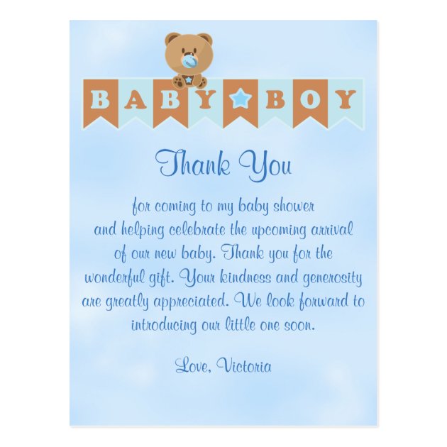 baby boy shower thank you gifts