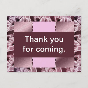 Baby Shower Thank You Pink Purple Quilt Postcard