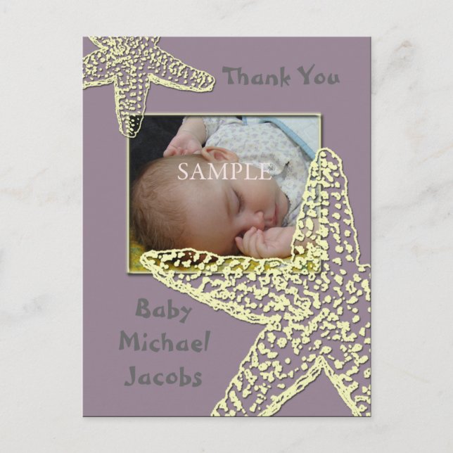 Baby Shower Thank you postcards insert your photos (Front)