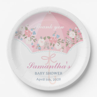 Baby Shower Thank you Tag Paper Plate