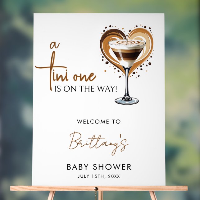 Baby shower Tini One Espresso Martini Bienvenue (Neutre)