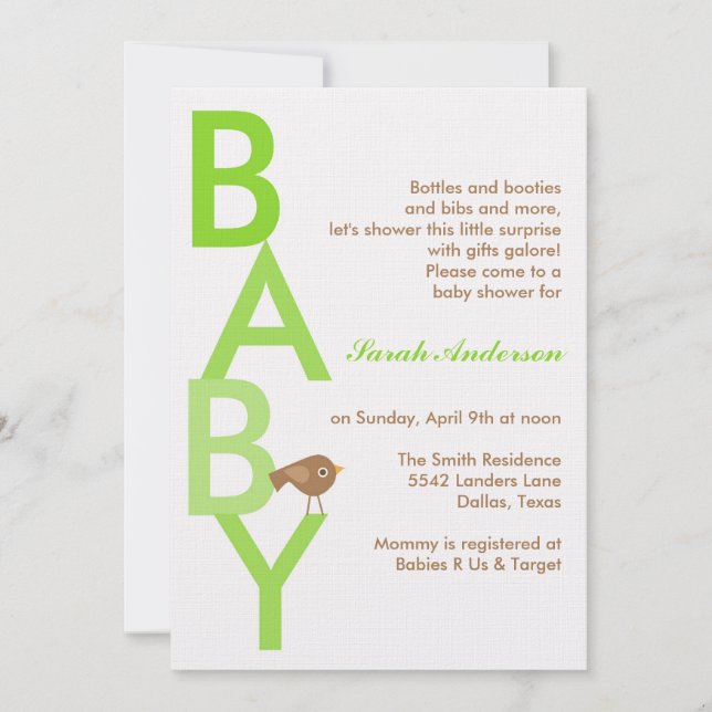 Baby Shower (Today's Best Award) Invitation (Front)